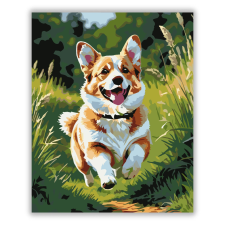 Számfestő.hu Corgi Fut a Mezőn - számfestő készlet kreatív és készségfejlesztő
