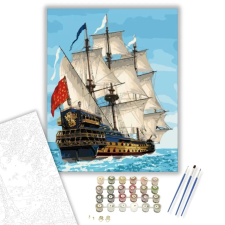Számfestő.hu Csatahajó - számfestő készlet – 50×60 cm (Keretre feszítve) kreatív és készségfejlesztő
