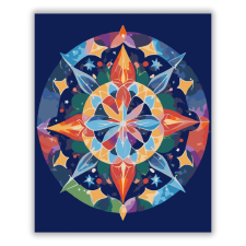 Számfestő.hu Csillag Mandala Élénk Színekkel - számfestő készlet kreatív és készségfejlesztő