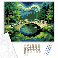 Számfestő.hu Csillagfényes Híd Harmóniája - számfestő készlet – 40×50 cm (Keretre feszítve) kreatív és készségfejlesztő