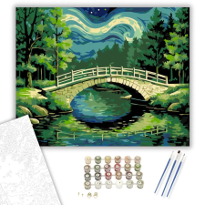Számfestő.hu Csillagfényes Híd Harmóniája - számfestő készlet – 50×60 cm (Keretre feszítve) kreatív és készségfejlesztő