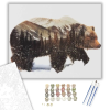 Számfestő.hu Csodálatos Medve - számfestő készlet – 80×100 cm (Keretre feszítve)