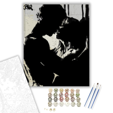 Számfestő.hu Csók - számfestő készlet – 40×50 cm (Keretre feszítve) kreatív és készségfejlesztő