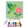 Számfestő.hu Cuki Kolibri a Virágok Között - gyerek számfestő készlet – 50×50 cm (Keretre feszítve)
