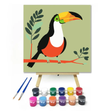 Számfestő.hu Dzsungel királya - gyerek számfestő készlet – 50×50 cm (Keret nélkül) kreatív és készségfejlesztő