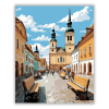Számfestő.hu Eger Főtere a Minorita Templommal - számfestő készlet