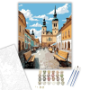 Számfestő.hu Eger Főtere a Minorita Templommal - számfestő készlet – 60×70 cm (Keretre feszítve)