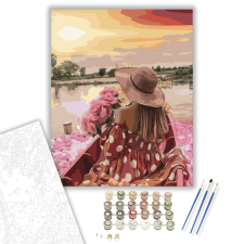 Számfestő.hu Egyedül a naplementében - számfestő készlet – 40×50 cm (Keretre feszítve) kreatív és készségfejlesztő