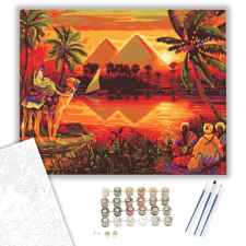 Számfestő.hu Egyiptomi Napfény - számfestő készlet – 40×50 cm (Keretre feszítve) kreatív és készségfejlesztő