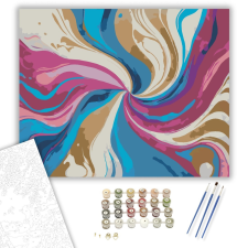 Számfestő.hu Élénk Márványos Színátmenetek - számfestő készlet – 40×50 cm (Keretre feszítve) kreatív és készségfejlesztő