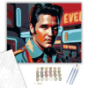 Számfestő.hu Elvis Presley Neon Portré - számfestő készlet – 40×50 cm (Keretre feszítve)