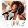 Számfestő.hu Énekesnő Szenvedélyes Portréja - számfestő készlet – 40×50 cm (Keretre feszítve)