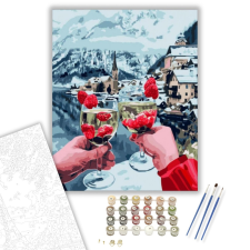 Számfestő.hu Eperbor - számfestő készlet – 40×50 cm (Keretre feszítve) kreatív és készségfejlesztő