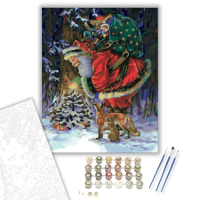 Számfestő.hu Erdei ajándékozás - számfestő készlet – 50×60 cm (Keretre feszítve) kreatív és készségfejlesztő