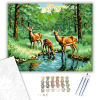 Számfestő.hu Erdei Őzek Nyugalma - számfestő készlet – 40×50 cm (Keretre feszítve)