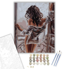 Számfestő.hu Erkélyen - számfestő készlet – 40×50 cm (Keretre feszítve) kreatív és készségfejlesztő