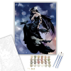 Számfestő.hu Fekete angyal - számfestő készlet – 40×50 cm (Keretre feszítve)