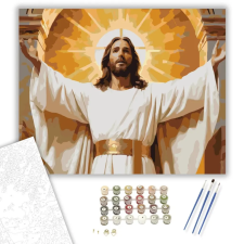 Számfestő.hu Feltámadó Jézus - számfestő készlet – 80×100 cm (Keretre feszítve) kreatív és készségfejlesztő