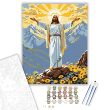 Számfestő.hu Feltámadt Krisztus a Hegyen - számfestő készlet – 80×100 cm (Keret nélkül) kreatív és készségfejlesztő