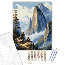 Számfestő.hu Fenséges Hegyi Kilátás - számfestő készlet – 40×50 cm (Keretre feszítve) kreatív és készségfejlesztő
