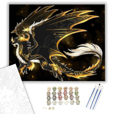 Számfestő.hu Fényes sárkány - számfestő készlet – 40×50 cm (Keretre feszítve) kreatív és készségfejlesztő