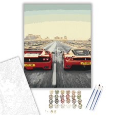 Számfestő.hu Ferrarik - számfestő készlet – 40×50 cm (Keretre feszítve) kreatív és készségfejlesztő