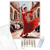 Számfestő.hu Flamenco Táncos Cordobai Udvarban - számfestő készlet – 40×50 cm (Keretre feszítve)