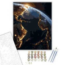 Számfestő.hu Föld Napfelkeltében - számfestő készlet – 60×70 cm (Keretre feszítve) kreatív és készségfejlesztő