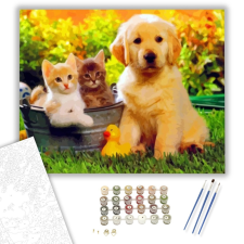 Számfestő.hu Fotó a kertben - számfestő készlet – 40×50 cm (Keretre feszítve) kreatív és készségfejlesztő