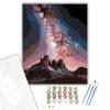Számfestő.hu Galaktikus Mag a Hegyek Felett - számfestő készlet – 40×50 cm (Keretre feszítve)