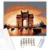 Számfestő.hu Gateway of India Naplementében - számfestő készlet – 50×60 cm (Keret nélkül)