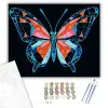 Számfestő.hu Geometrikus Pillangó Neon Színekben - számfestő készlet – 80×100 cm (Keret nélkül)