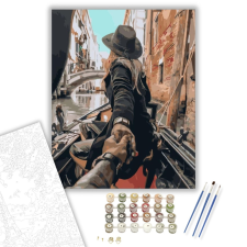 Számfestő.hu Gondolázás - számfestő készlet – 40×50 cm (Keretre feszítve) kreatív és készségfejlesztő