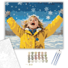 Számfestő.hu Gyermek Hóból Örömet Merít - számfestő készlet – 40×50 cm (Keretre feszítve)