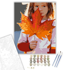 Számfestő.hu Gyermek Őszi Juharlevéllel - számfestő készlet – 60×70 cm (Keret nélkül) kreatív és készségfejlesztő