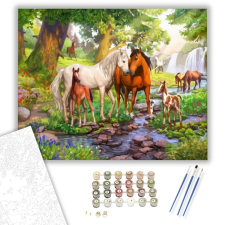 Számfestő.hu Gyönyörű család - számfestő készlet – 40×50 cm (Keretre feszítve) kreatív és készségfejlesztő