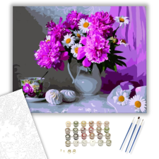 Számfestő.hu Gyönyörű virágok - számfestő készlet – 40×50 cm (Keretre feszítve) kreatív és készségfejlesztő