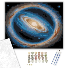 Számfestő.hu Gyűrűs Galaxis Fénylő Maggal - számfestő készlet – 80×100 cm (Keretre feszítve) kreatív és készségfejlesztő