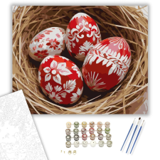 Számfestő.hu Hagyományos Magyar Tojások - számfestő készlet – 40×50 cm (Keretre feszítve) kreatív és készségfejlesztő