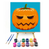Számfestő.hu Halloween Tök kék - Halloweeni számfestő készlet – 50×50 cm (Keret nélkül)