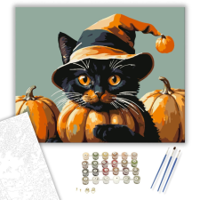Számfestő.hu Halloweeni Varázslat - számfestő készlet – 40×50 cm (Keretre feszítve) kreatív és készségfejlesztő