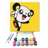 Számfestő.hu Happy Panda - gyerek számfestő készlet – 50×50 cm (Keret nélkül)