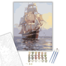 Számfestő.hu Hatalmas Vitorláshajó - számfestő készlet – 40×50 cm (Keretre feszítve) kreatív és készségfejlesztő