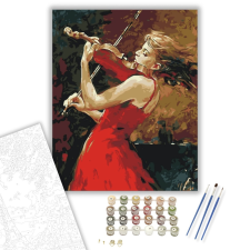 Számfestő.hu Hegedűművész - számfestő készlet – 40×50 cm (Keretre feszítve) kreatív és készségfejlesztő