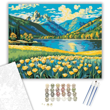 Számfestő.hu Hegyi Virágok Ébredése - számfestő készlet – 60×70 cm (Keret nélkül) kreatív és készségfejlesztő