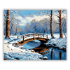 Számfestő.hu Hófedte Erdő Hídja - számfestő készlet