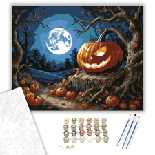 Számfestő.hu Holdfényes Halloween - számfestő készlet – 60×70 cm (Keret nélkül) kreatív és készségfejlesztő
