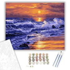 Számfestő.hu Hullámok - számfestő készlet – 40×50 cm (Keretre feszítve) kreatív és készségfejlesztő