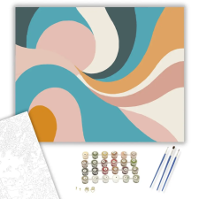 Számfestő.hu Hullámzó Színfolyam - számfestő készlet – 50×60 cm (Keretre feszítve) kreatív és készségfejlesztő