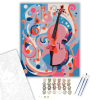 Számfestő.hu Jazz Hangszerek Absztrakt Ábrázolása - számfestő készlet – 60×70 cm (Keretre feszítve)